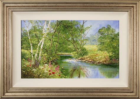 Terry Evans Original Oil Painting On Canvas Peaceful Midsummer Art