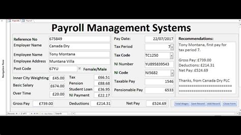 How To Create Payroll Management Systems In Microsoft Access 2016 Using