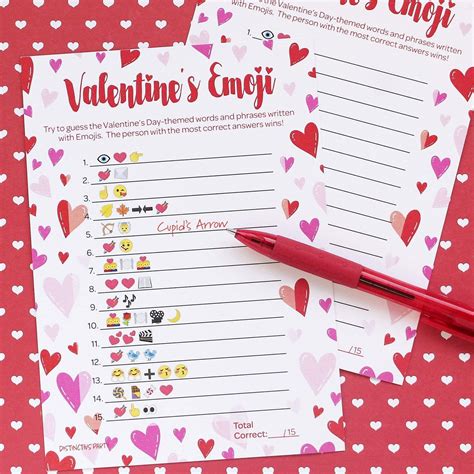 Valentines Day Emoji Party Game 25 Players Emoji Party Valentine