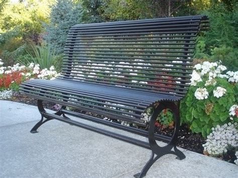 The geometric lines of the outdoor furniture echo the vertical louvers on the exterior wall, which. Best Modern Furniture Designs: Park Benches - The Best ...