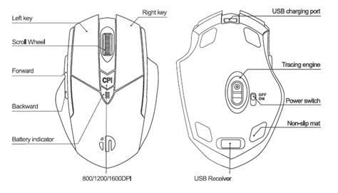 Inphic M6p 24g Wireless Mouse Instruction Manual