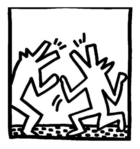 More images for à la manière de keith haring maternelle » coloriage loup keith haring (met afbeeldingen) | Keith ...