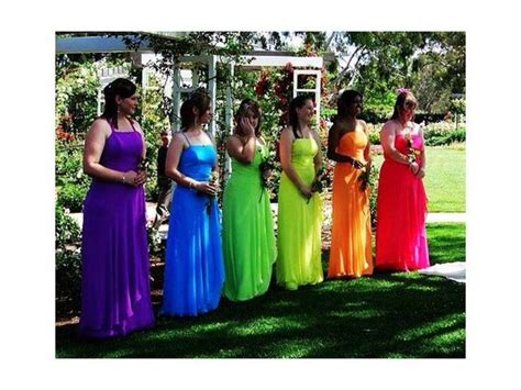 Rainbow Bridesmaid Dresses Yes Rainbow Wedding Dress Rainbow Bridesmaids Rainbow