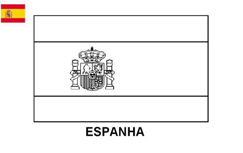 Bandeira Da Espanha Para Colorir
