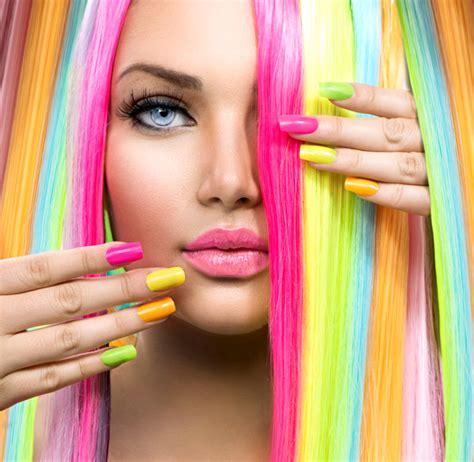 Colorful Color Hair Trendy Girl Stock Photo 10 Free Download