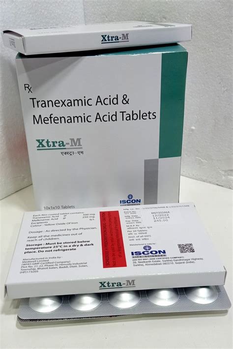 Tranexamic Acid 500mg Mefenamic Acid 250mg For Oral Packaging Type