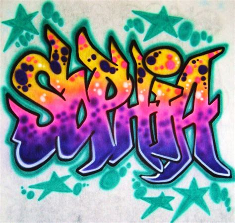 Sophia Graffiti Lettering Graffiti Names Airbrush T Shirts