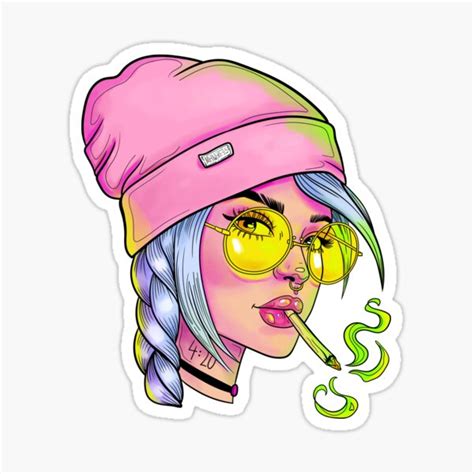 We all seen cool weed tapestry in movies like half bakes. Girl Smoking Stickers | Redbubble