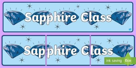 Free Sapphire Themed Classroom Display Banner