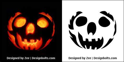 10 Free Printable Scary Pumpkin Carving Patterns Stencils And Ideas 2014 27f