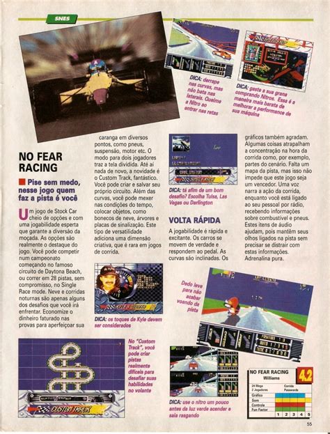 Kyle Petty s No Fear Racing of Super Nintendo in Super GamePower nº 16