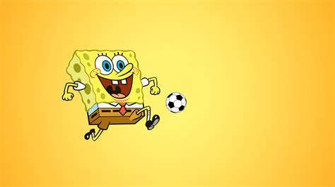 Spongebob Playing Football Wallpaper 27590 Baltana