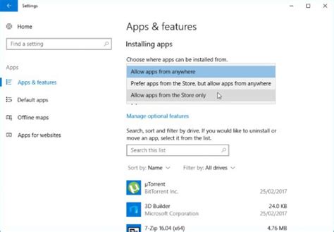 How To Block The Installation Of Non Windows Store Apps In Windows 10