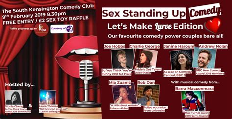 Sex Standing Up Comedy Lets Make Lurve Edition Chelsea London Comedy Reviews Designmynight