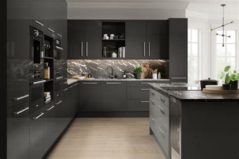 Firbeck Supergloss Graphite High Gloss Kitchen Doors And Drawers Just