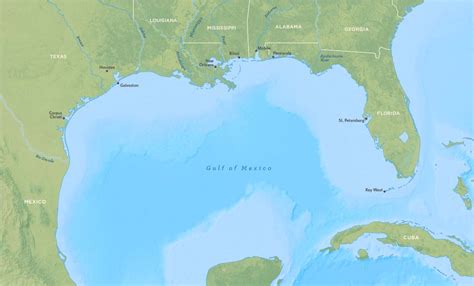 Gulf Of Mexico Coastal Map