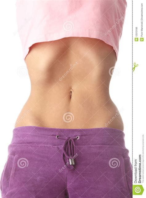 Belly Of Beautiful Young Female Royalty Free Stock Image