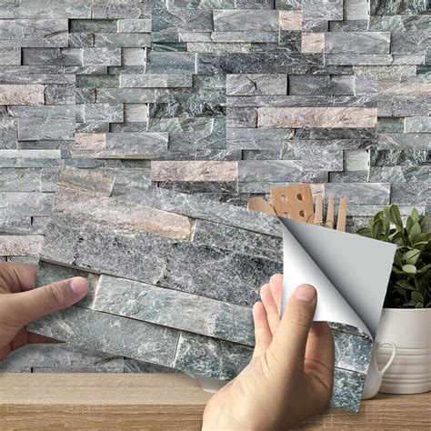 9pcs Mosaic Self Adhesive Tile Backsplash Bathroom Kitchen Wall Vinyl