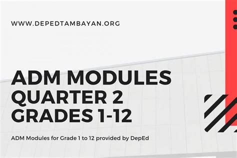 ADM Modules DepEd Tambayan