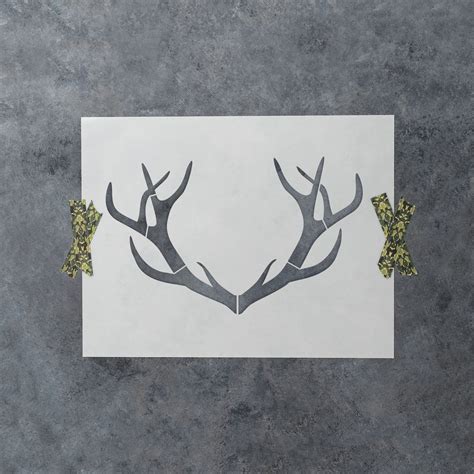 Deer Antler Stencil Deer Antlers Buck Antlers Stencil Crafts