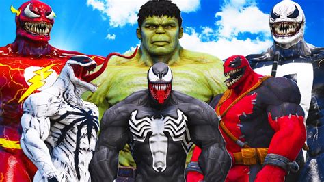 The Hulk Vs Team Venom Epic Superheroes Battle Youtube