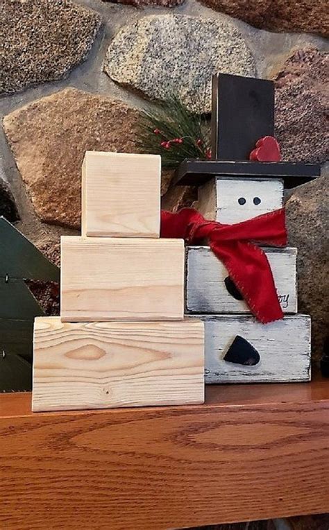 Extra Large Wood Snowman Rustic Snowman Stacking Snowman Etsy