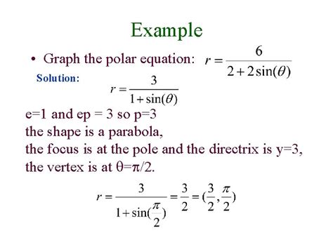 Conic Sections In Polar Coordinates Focusdirectrix Definitions Of