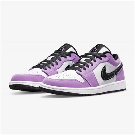 Nike Air Jordan 1 Low Se Light Purple White Black Men Us 8 13