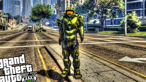 Halo Master Chief Gta 5 Pc Mod Youtube