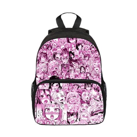 Ahegao Backpacks Ahegao School Bag Pink Color Ahegao Shop