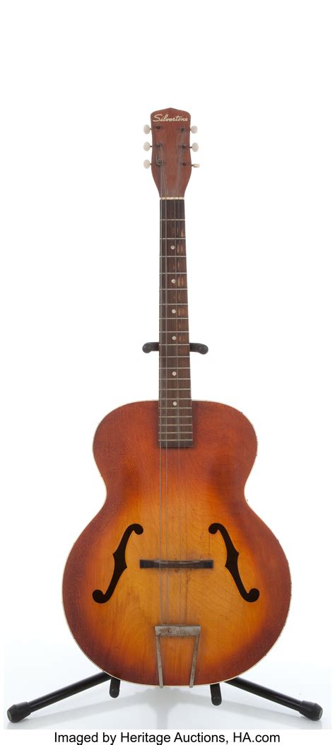 Vintage Silvertone H623 Sunburst Archtop Acoustic Guitar Lot 80055