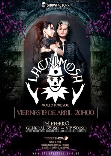 Lacrimosa Regresa A Ecuador Plan Arteria