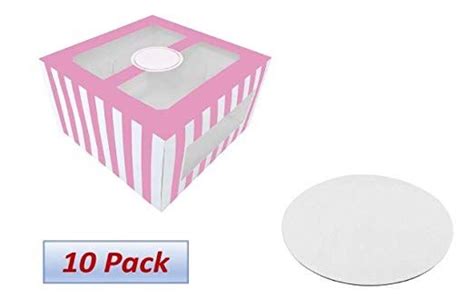 Confection Protection Cardboard Cake Boxes 10 X 10 X 6 Inch Tall Cake