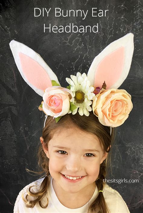Make Your Own Bunny Ears Headband With Flowers Its Easy To Customize