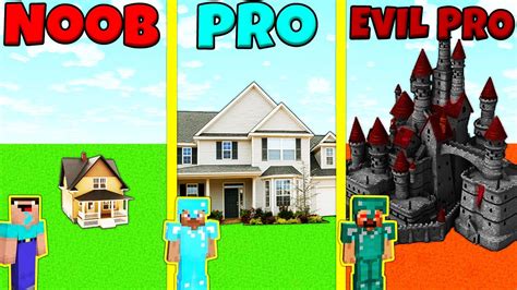 Minecraft Battle Noob Vs Pro Vs Evil Pro Realistic House Build