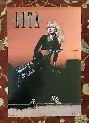 Lita Ford On Rca Records Rare Original Promotional Poster The Runaways