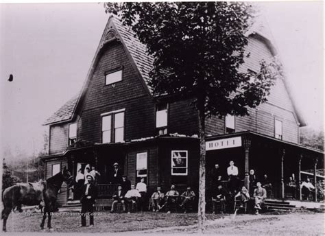 Residents And Employees In Front Of Original Tioga Hotel West