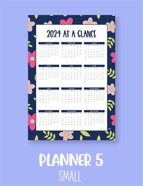 Yearly Calendar Planner Pages Free 2024 Pages Printabulls