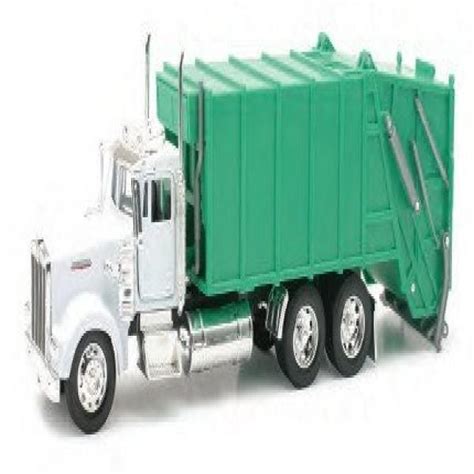 New Ray Kenworth W900 Garbage Truck In Green 132 Scale Moving Parts