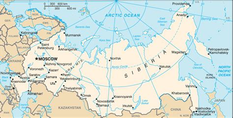 Russia Map Political Worldometer