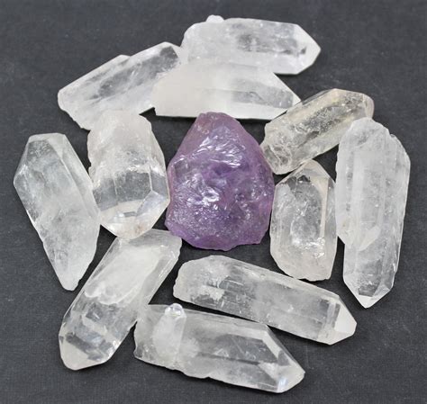 Large Clear Quartz Points 125 2 Raw Natural Amethyst Crystal