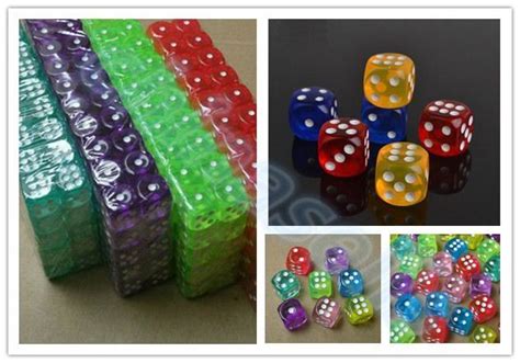 One must be the banker. 10pcs Transparent Poker Chips dice 14mm Six Sided Spot Fun ...