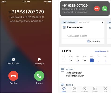 How To Use The Caller Id In The Mobile App Ios Freshsales