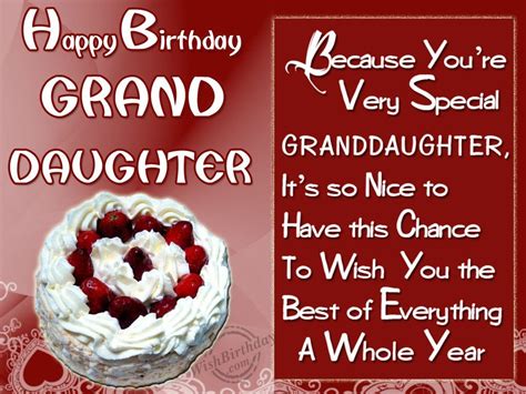 Wishing You Happy Birthday A Gorgeous Granddaughter Wishbirthday Com