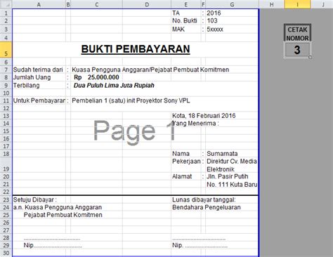 Format De Téléchargement Kwitansi Pembayaran Bendahara