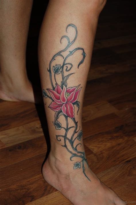 50 Best Flower Tattoos On Leg Tattoo Designs