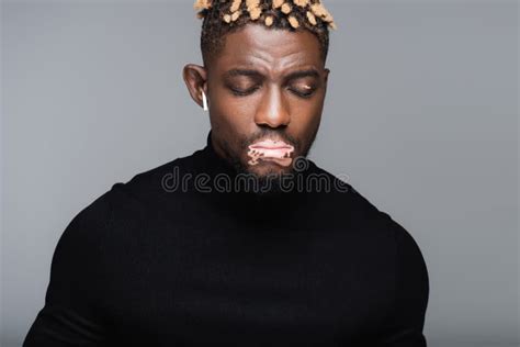 African American Man With Vitiligo Skin Stock Photo Image Of Stylish