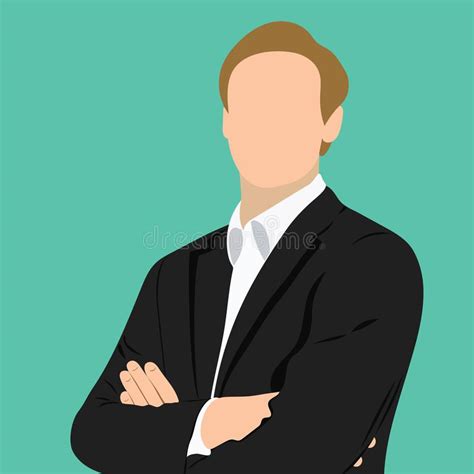 Businessman Profile Colorful Avatar Over White Background Stock Vector