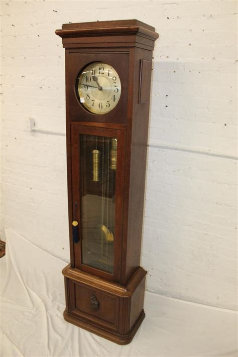 7german Oak Grandfather Clock By Friedrich Mauthe