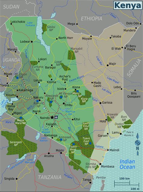 Detailed Political Map Of Kenya Ezilon Maps Images